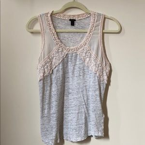 JCrew Tank with Crocet detailing